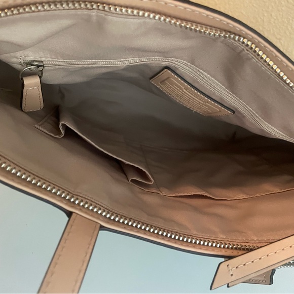 Coach Signature Stripe Embrossed patent Tote Bag - Picture 6 of 14